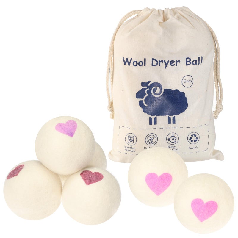 Wool Dryer Balls Reusable Natural Fabric Softener 100% New Zealand Wool Balls for Dryer Reduce Clothing Wrinkles and Saves Drying Time - Image 1